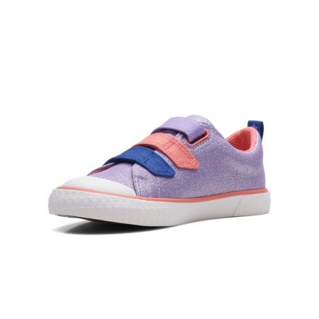 Παιδικό πάνινο Clarks Foxing Play Kid Purple Canvas